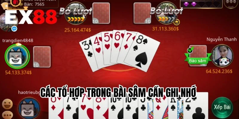 Các tổ hợp trong bài sâm cần ghi nhớ 