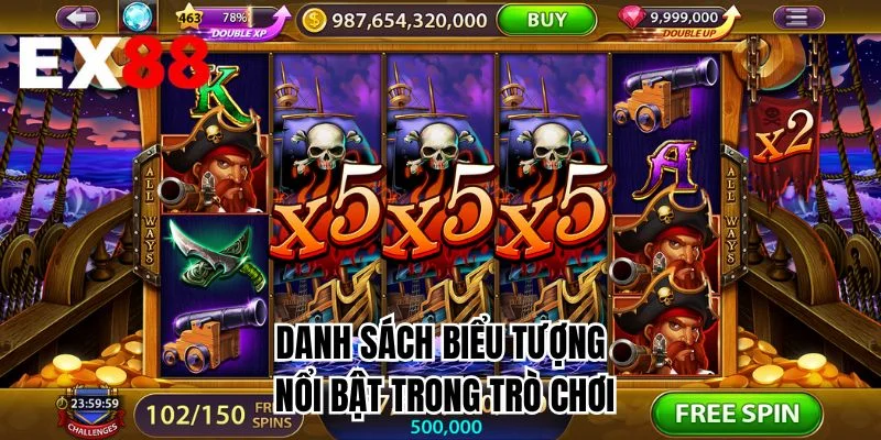Danh sách biểu tượng nổi bật trong trò chơi